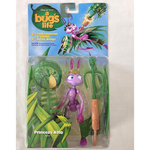 1998 A Bug’s Life Princess Atta Figure Sealed Vintage Disney Pixar Collector Toy - Picture 1 of 6